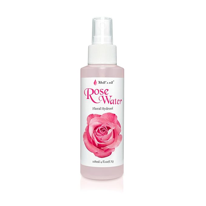 Well's Oil Rosewater Mist Spray (4 Fl oz) – Hydrates, Soothes & Refreshes | 100% Natural | No Chemical | For All Skin and Hair Types-Velvo Beauty