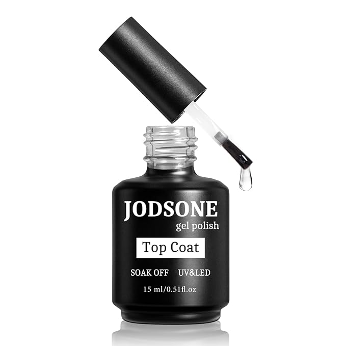 JODSONE 15ML Top Coat Gel Polish High Gloss Shine Finish Long Lasting Gel Nail Polish Professional Manicure Home DIY No Wipe-Velvo Beauty