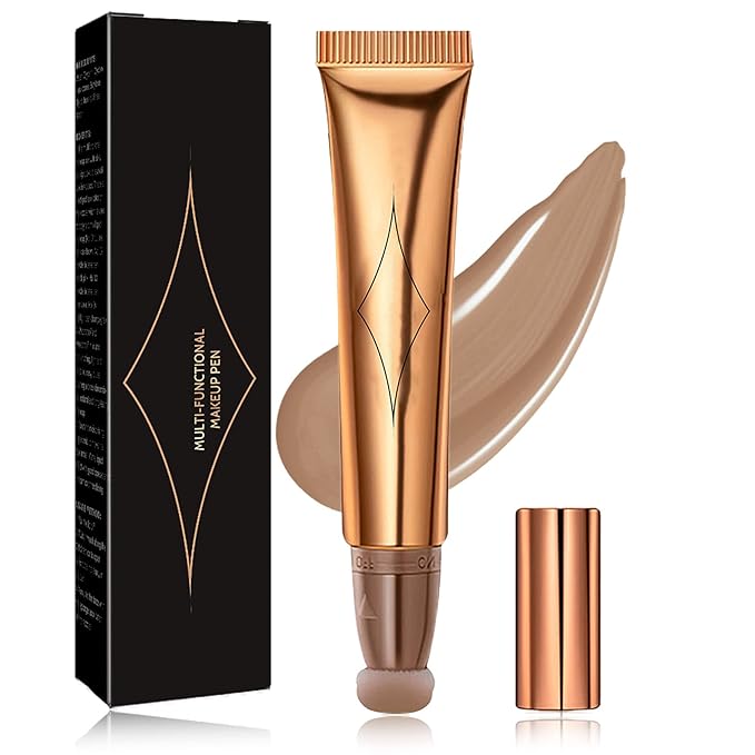 Liquid Contour Beauty Wand,Stick with Cushion Applicator,Cream Contour,Long Lasting Smoothly Moisturizng Silky Contour Stick Face Contouring Stick-Velvo Beauty