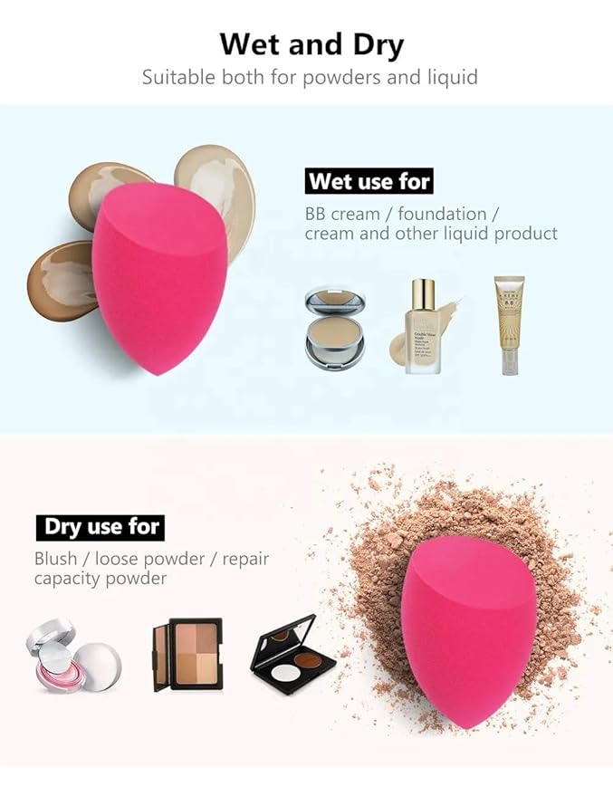 Makeup sponge latex free super soft beauty cosmetic blender, Pink-Velvo Beauty