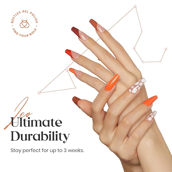 Beetles Fall Gel Polish Nail, 6 Colors Golden Empire Orange Yellow Brown Gel Polish Set Soak Off Uv LED Lamp Trendy Manicure Gel Nail Polish Kit for Girls Women-Velvo Beauty