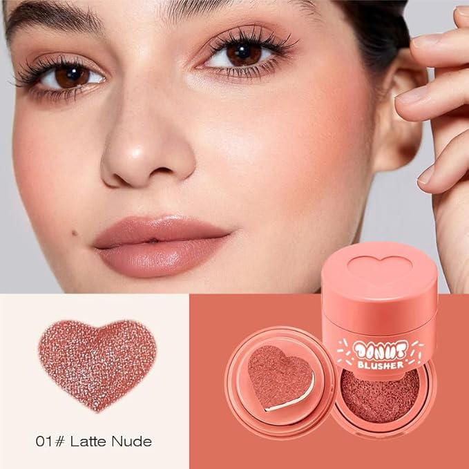 Stamp Liquid Blush Stamp Blush with Heart Shaped Applicator Natural Long Lasting Blush, Light and Airy Makeup for Women (1)-Velvo Beauty