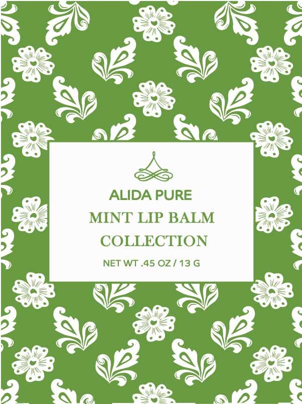 ALIDA PURE Mint Lip Balm Collection, Vegan Lip Balm, Beeswax Free, with Avocado Oil, Organic Jojoba Oil, and Vitamin E, for Dry, Chapped, or Cracked Lips, 3 Tube Set-Velvo Beauty