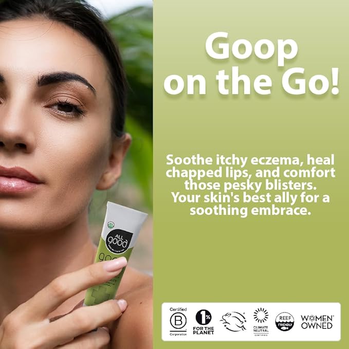 All Good Goop on the Go - Chafing Cream, Dry Skin Salve, Cracking Lip Moisturizer - Soothes, Hydrates & Calms - Travel Size Recovery Balm 1oz (3-pack)-Velvo Beauty