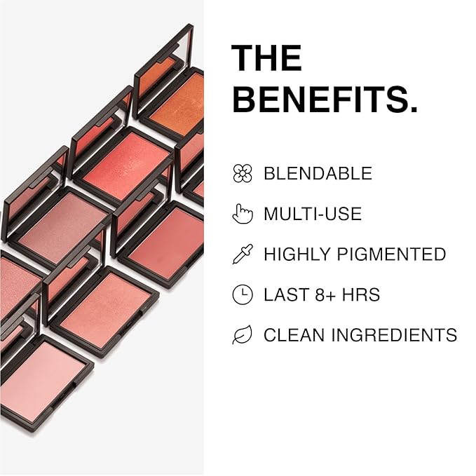 Makeup Powder Blusher - "Tantrum" - 4g / 0.141oz - Pigmented, Buildable, Lightweight Powder Blush for a Radiant, Healthy, Natural Glow. Versatile Shades - Pink, Coral, Peach & Golden Hues-Velvo Beauty