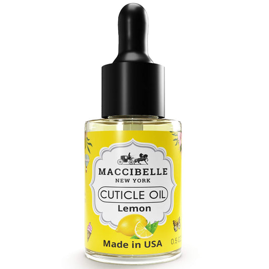 Maccibelle Cuticle Oil 0.5 oz - Soothe Nail Dry Cracked Cuticles (Lemon, 0.5 Fl Oz)-Velvo Beauty
