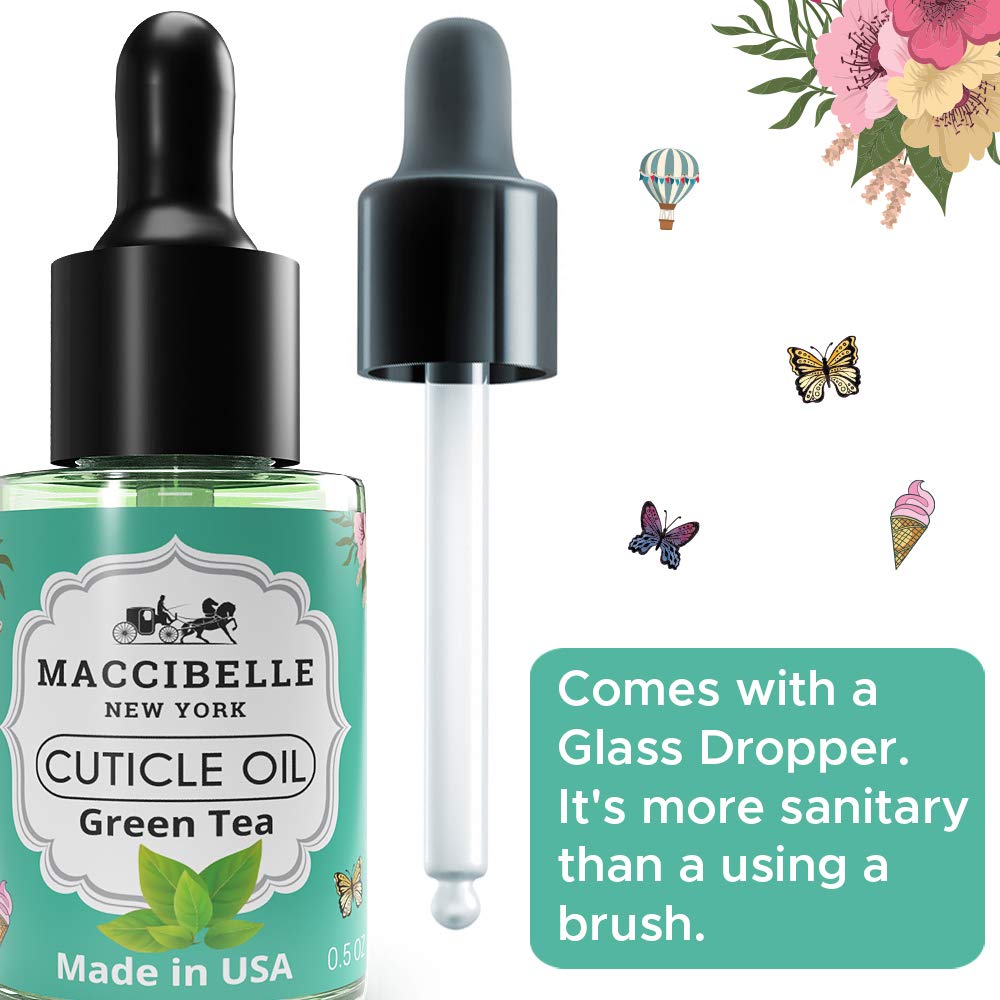Maccibelle Cuticle Oil 0.5 oz - Heals Dry Cracked Cuticles (Green Tea, 0.5 Fl Oz)-Velvo Beauty