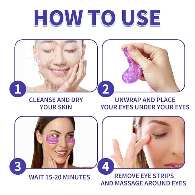 28 Pairs Under Eye Patches, Natural Collagen Eye Patches for Puffy Eyes, Under Eye Mask Patches for Face, Reduce Dark Circles, Fine Lines and Puffiness, Refreshes Your Skin, Eye Moisturizer Treatment-Velvo Beauty