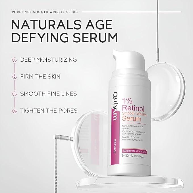 1% Retinol Serum for Face, Facial Serums for Anti Aging with Retinol, Niacinamide & Vitamin E for Fine Lines, Wrinkles & Dark Spots, Daily Skincare to Smooth & Firm Skin, 1.06 fl. oz, Pack of 2-Velvo Beauty