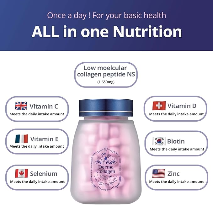 Derma Collagen-Luxury pack (84 tablets * 4 units) -Skin Care with Biotin Vitamin C D E, Collagen peptides and Zinc Selenium for Reduce Wrinkles, Tighten Skin, Boost Hair Skin Nails Joints-Velvo Beauty