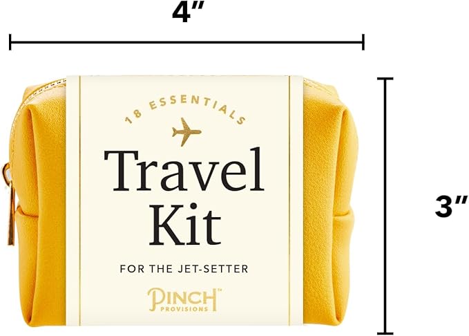 Pinch Provisions Travel Kit, includes 18 Must-Have Emergency Essential Items for Travelling, Ideal Road Trip or Airport Gift for Friends, Family & Peers, Portable Pouch-Velvo Beauty