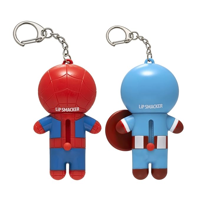 Lip Smacker Marvel, keychain, lip balm for kids - Spiderman & Captain America-Velvo Beauty