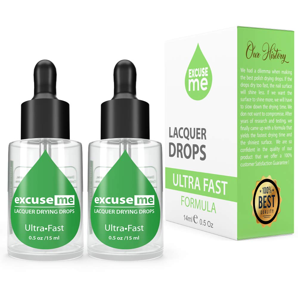 Karlash Excuse Me Nail Polish Ultra Fast Drying Drops 0.5 oz 15ml (Pack of 2)-Velvo Beauty