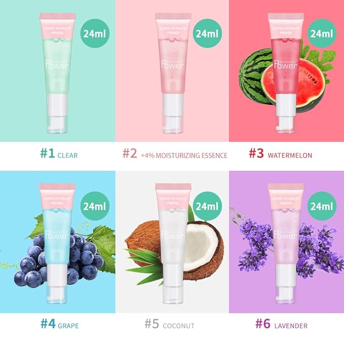 AKARY Gel-Based & Hydrating Face Primer For Smoothing Skin & Gripping Makeup with Vitamin E, Long-Wear Foundation Face Primer for Oil Control, Even Fine Lines, 0.81 Fl Oz, 06 Lavender-Velvo Beauty