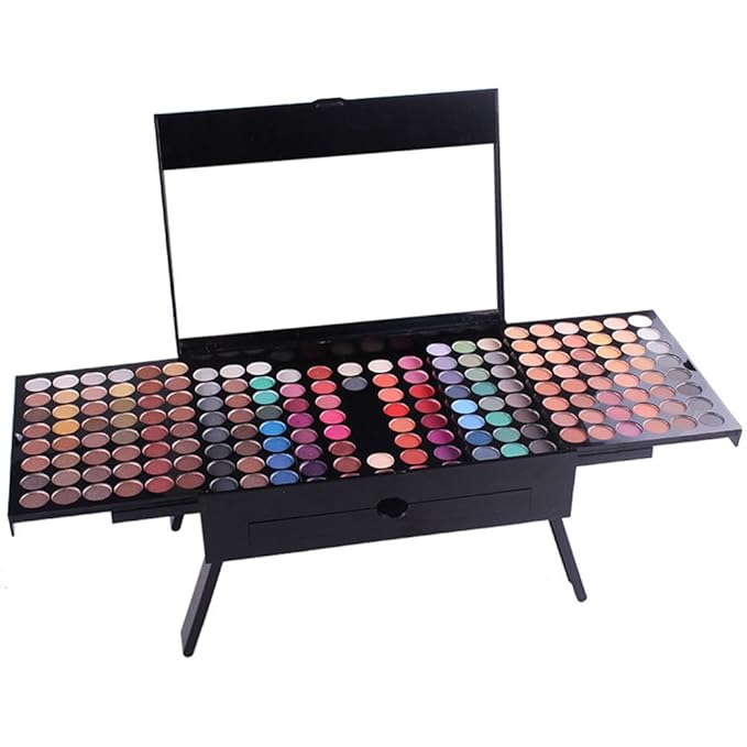 Pure Vie All-in-One Holiday Gift Makeup Set Essential Starter Bundle Include Eyeshadow Palette Lipgloss Concealer Blush Eyebrow Foundation Face Powder Eyeliner Pencil - Make up Kit for Women Full Kit-Velvo Beauty
