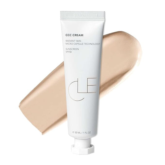 CLE Cosmetics CCC Cream (Neutral Fair 101 / SPF 50) - Color Correcting CC Cream with Sunscreen - Lightweight, Hydrating, Light to Medium Coverage Foundation - BB & CC Cream Hybrid - 1 fl oz-Velvo Beauty