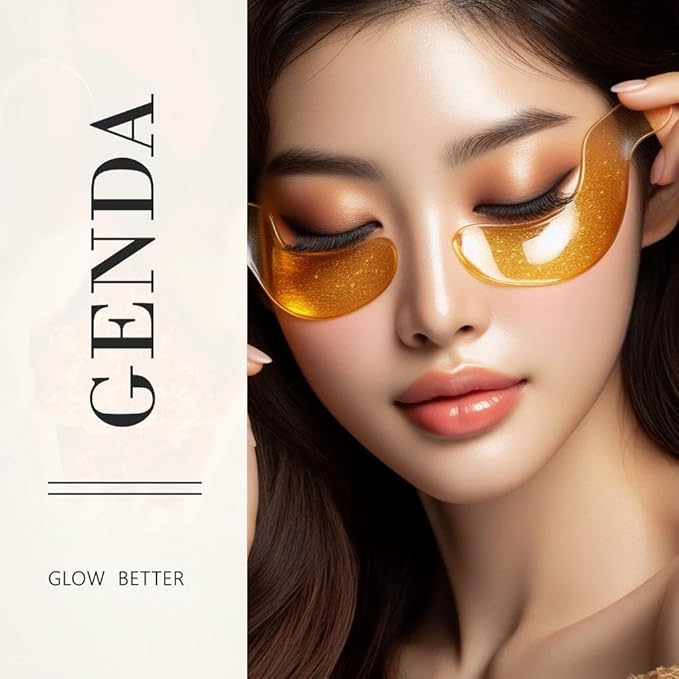 Under Eye Patches for Dark Circles and Puffy Eyes (20 Pairs) 24K Gold Gel Eye Masks Skincare, Vegan and Cruelty Free, Dry & Fine Lines, Eye Bags, Wrinkles, Hydrating, Soothing by GENDA-Velvo Beauty