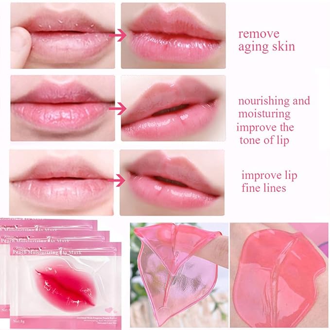 30 Pieces Gel Lip Mask Collagen Crystal Pink Lip Masks, Moisture Lip Care Mask For Anti-Ageing & Anti Chapped, Anti-Wrinkle, Firms Hydrates Lips Fade Lip Color, Make Your Lip Sexy & Plump Your Lips-Velvo Beauty