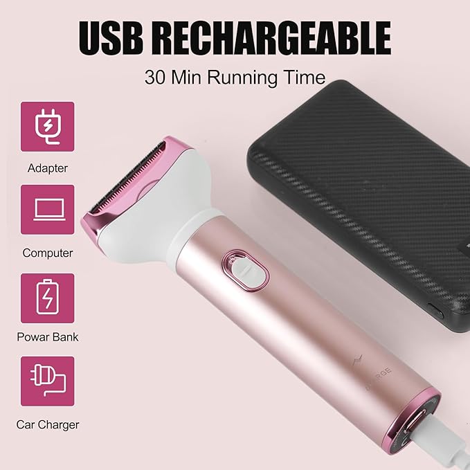 Women Face Epilator, 4-in-1 Body Shaver and Facial Epilator, Hair Removal for Faces, Rechargeable Electric Facial Hair Removal Devices for Face, Armpits, Eyebrows, Nose-Velvo Beauty