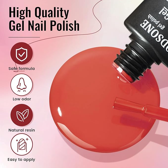 JODSONE Gel Nail Polish Kit with U V Light 32 Colors Gel Polish Nail + 4 Functional Adhesive Bottles Kit Soak Off Manicure Tools Gifts for Women-Velvo Beauty
