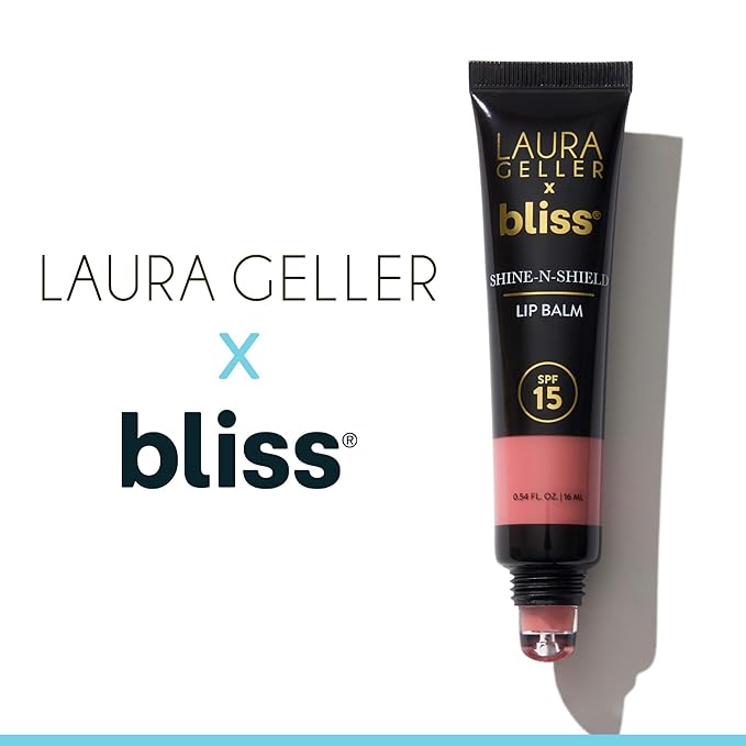 LAURA GELLER NEW YORK x Bliss Shine-n-Shield Lip Balm SPF 15, Bliss on the Beach - Nourishes, Hydrates & Protects Lips-Velvo Beauty
