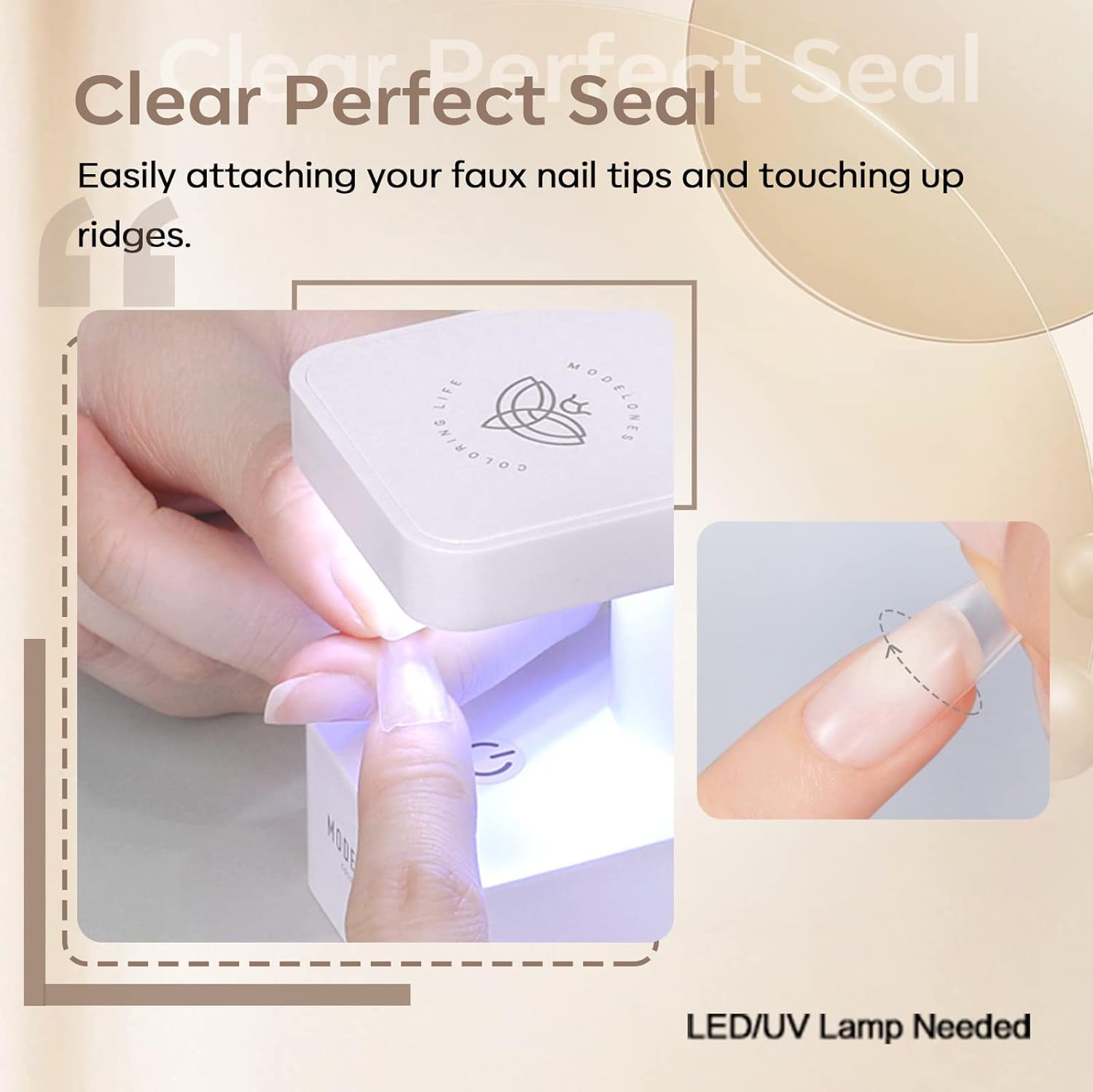 modelones 9 in One Gel Nail Glue Brush On Nail Glue 15 ml for Tips, Rhinestones, Base Coat, Blooming Art Gel Kit for Press on Nails Acrylic Tips U V Lamp Needed 2Pcs-Velvo Beauty