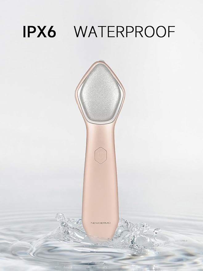 NEWDERMO Microdermabrasion Machine Pro, Large Diamond Electric Microdermabrasion Wand Tool With 3 Levels Frequency for Face Body Exfoliate Skin Care (Pink)-Velvo Beauty