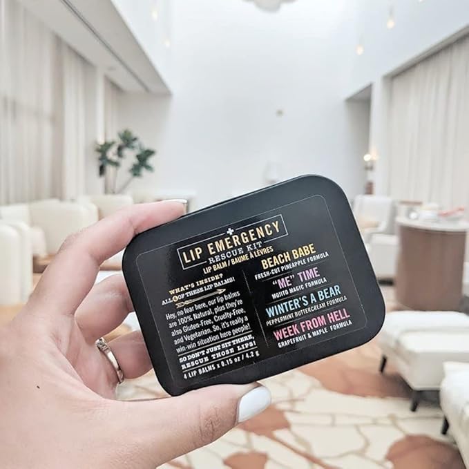 Walton Wood Farm Lip Emergency Rescue Kit, 4 Lip Balms, 0.15 oz each-Velvo Beauty