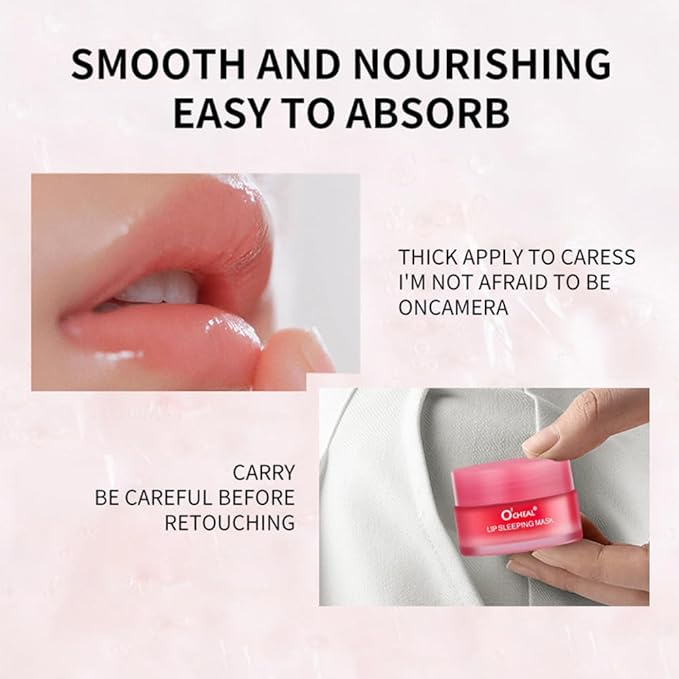 Lip Sleeping Mask 20g - Nourish & Hydrate Lip Mask Night Treatment Lip Balm Skin Care Lip Moisturizer Sleep Mask Repair Chapped Cracked Lips Dry Lips for Girls, Women and Men (Berry)-Velvo Beauty