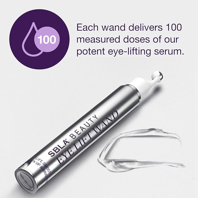 SBLA Eye Lift Wand – Anti-Aging Serum for Eyelids, & Eye Area - With SBLA66Peptide™, Caffeine, Hyaluronic Acid, Niacinamide & Vitamin C - Smooths, Lifts Hooded Lids, Brightens Eyes, Reduces Puffiness-Velvo Beauty