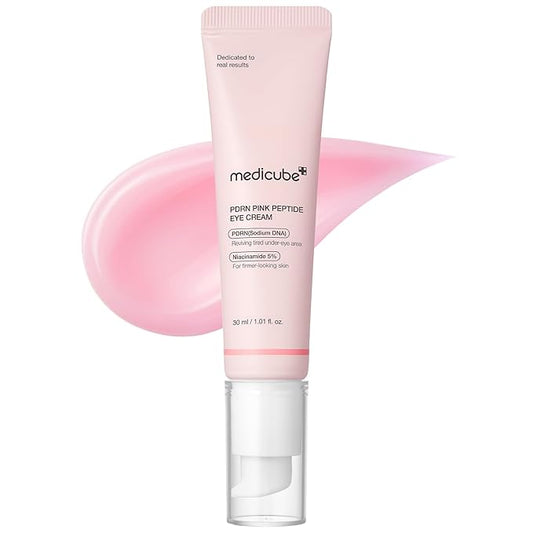 medicube Salmon DNA PDRN Pink Peptide Eye Serum with Niacinamide and 99% Purity Retinol for Fine Lines, Uneven Skin Tone, Korean Skin Care 1.01fl.oz-Velvo Beauty