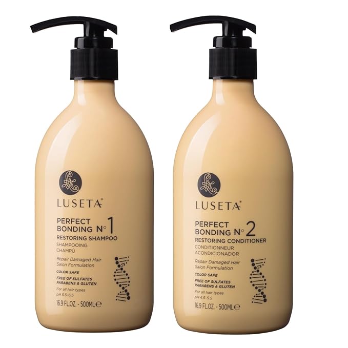 Luseta Salon Shampoo and Conditioner Set with Rosemary Oil, Acidic Bonding, Shampoo and Conditioner Sulfate Free for Women Hair Care, Repair Routine Shampoo and Conditioner for Hair Loss 2x16.9 oz-Velvo Beauty