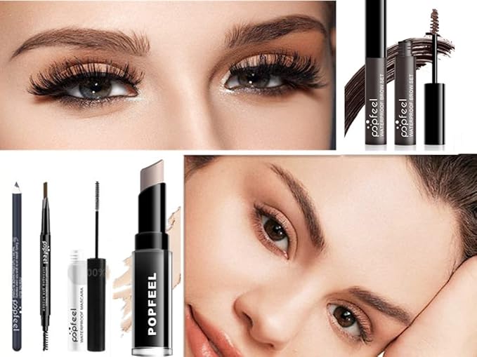 Makeup Kit For Women Full Kit, Naked Shimmer Eyeshadow Palette, Waterproof Black Eyeliner & Mascara, Makeup Tools Set, Lipstick, Premium Synthetic Foundation Powder for Medium to Dark Skin-Velvo Beauty