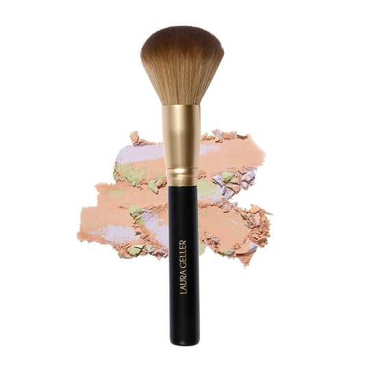 LAURA GELLER NEW YORK Setting Powder Brush - Makeup Brush for Setting - Set Face Makeup without Caking - Smooth Finish-Velvo Beauty