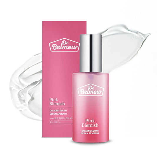 Pink Blemish Calming Serum (1.7fl oz) - Hydrating, Soothing Korean Skin Care for Sensitive Skin. Vegan Hyaluronic Acid, Niacinamide.-Velvo Beauty