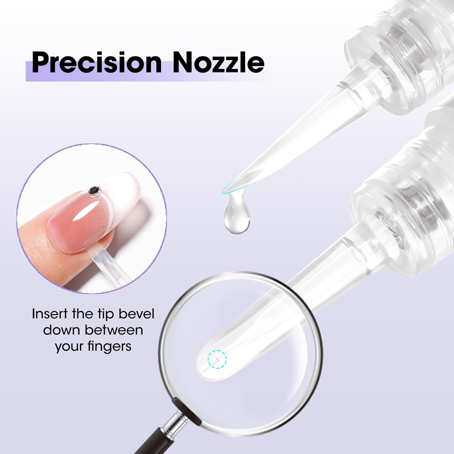 Gellen Nail Glue Remover, 2 Pcs Upgraded Glue Remover Pen for Press on Nails, Non Acetone Press on Removal, 10s Quick Remove for Nail Tips Fake Nails Solid Glue Gel-Velvo Beauty