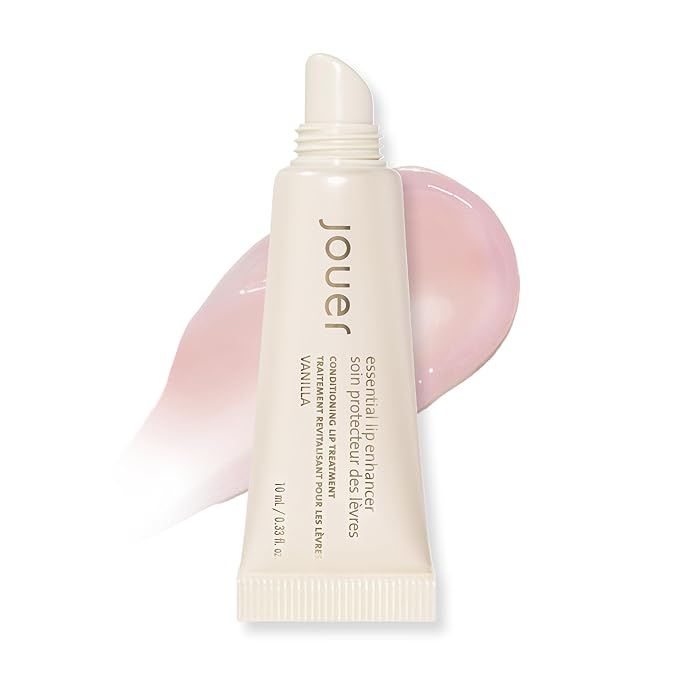 Jouer Essential Vegan Lip Enhancer - Plumping Lip Gloss - Enhancing Lip Conditioner - Moisturize, Plump, & Nourishing Lip Care - Jojoba Seed Oil & Maxi Lip Formula for Moisturizing & Fullness, Vanilla-Velvo Beauty