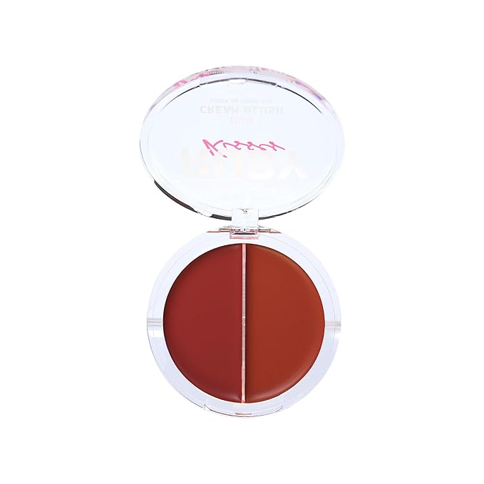 Ruby Kisses Duo Cream Blush, Smooth, Natural-Looking, Long-Lasting Face Makeup Blush for Cheeks, Lips, and Eyes, Buildable and Blendable, Infused with Green Tea, Aloe Vera Extract, and Hyaluronic Acid-Velvo Beauty