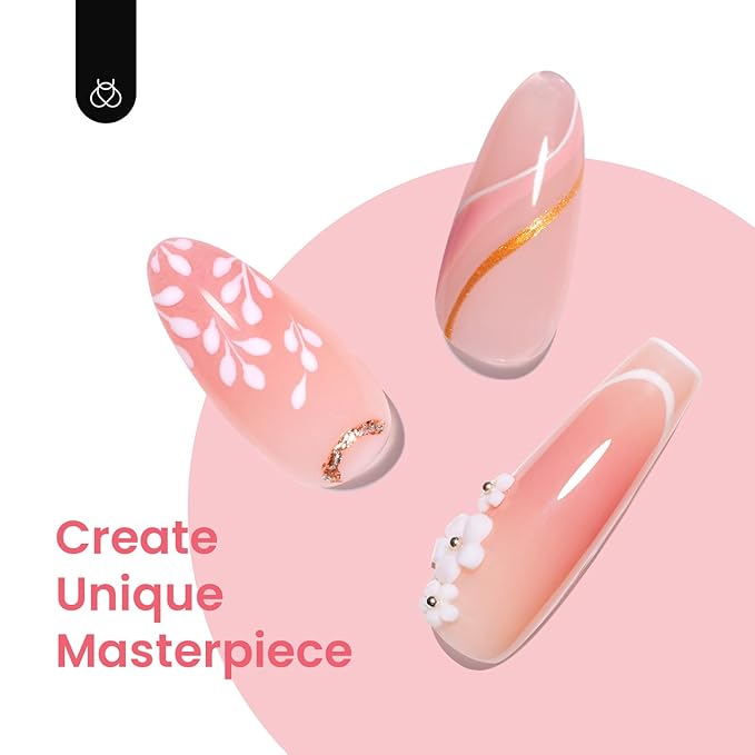 Beetles Gel Nail Polish Set 6 Colors Pink Nude Gray Glitter Gel Polish Wedding Nail Polish Bridesmaid Nail Art Design Soak Off Uv LED Lamp Needed Manicure Set Gifts for Women Bridesmaid Beauty-Velvo Beauty