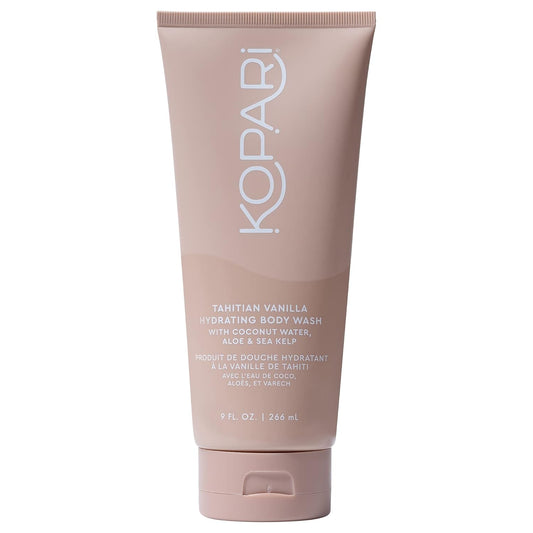 Tahitian Vanilla Hydrating Body Wash with Coconut Water, Aloe & Sea Kelp | Cleanses Without Stripping Moisture or Natural Oils | Infused with Notes of Warm Vanilla | Vegan and Cruelty-Free | 9.0 Oz-Velvo Beauty