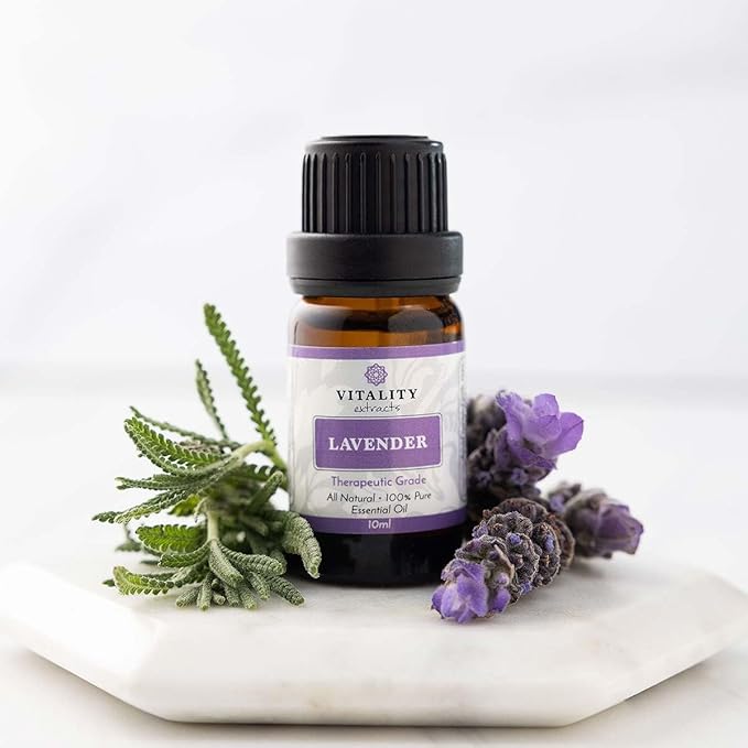 Vitality Extracts Lavender Essential Oil - Natural Calm, Stress Relief, Skin Care, Rest & Relaxation, Fresh Scent, Undiluted-Velvo Beauty