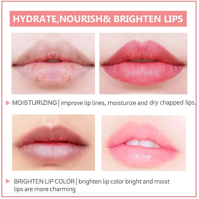 Bee Lip Balm Honey Pot, Strawberry & Honey Moisturizing Propolis Lip Mask, Hydrating & Prevention Dry and Cracked Lip Scrubs Exfoliator, Reduces Lip Lines (2PCS Pink)-Velvo Beauty