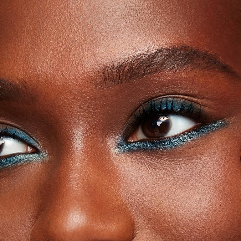 MAKE Beauty Continuum Waterproof Gel Eyeliner Pencil. Creamy, Pigmented Multi-Use, including Waterline with Built-in Sharpener and Blending Brush. Smudge-Proof Makeup. Shade - Galaxy, Teal-Velvo Beauty