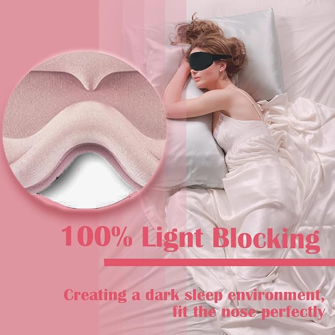 Eye Mask for Lash Extensions, Sleeping Mask for Women, 3D Contoured Eyelash Sleeping Mask for Extensions, Eye Covers for Sleeping for Travel, Airplane, Meditation-Velvo Beauty