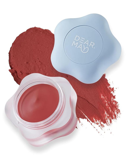 DEARMAY Pure Falling Mood Lip Pot No. 06 Cutest Pairs 0.23 Oz. Vegan Lip Stain Lip & Cheek Multi-Use Tint With Hydrating Formula for Smooth Soft Blend Without Dryness or Fine Lines, Korean Makeup-Velvo Beauty