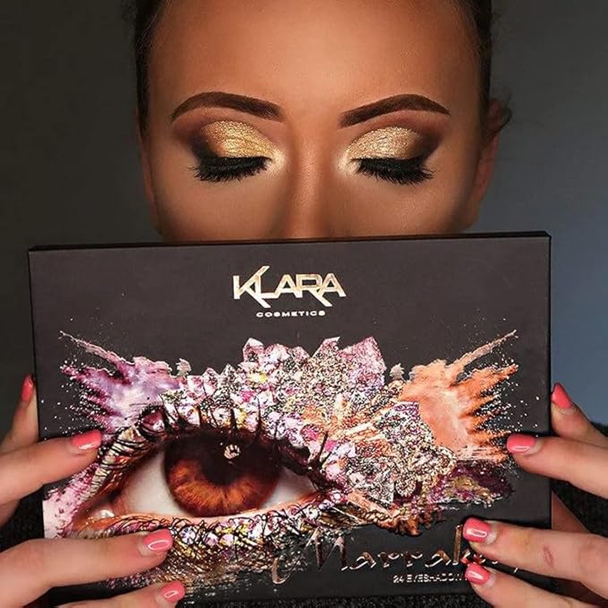 24 Shade Eyeshadow Palette - Festive Luxury Vibrant Bold Full-Color Pigment Long Lasting Matte Shimmer Eye shadow Palette (Marrakech)-Velvo Beauty