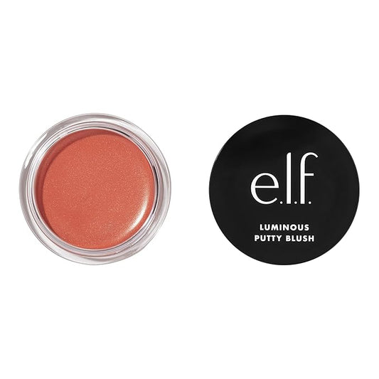 e.l.f. Luminous Putty Blush, Putty-to-Powder, Buildable Blush With A Subtle Shimmer Finish, Highly Pigmented & Creamy, Vegan & Cruelty-Free, Isla Del Sol-Velvo Beauty