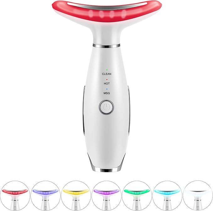 7-in-1 Red-Light-Therapy-for-Face and Neck, Face Neck Massager for Daily Skin Care Routine-Velvo Beauty