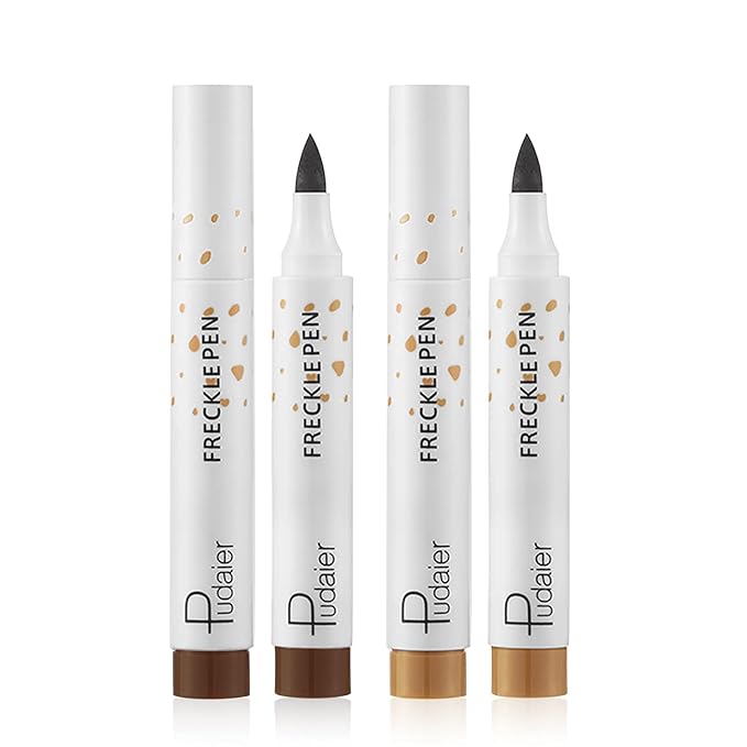 Freckle Pen 2 Colors Waterproof Lasting Natural Like Face Freckle Makeup Pen 2 Pcs 0.17 Fl Oz-Velvo Beauty