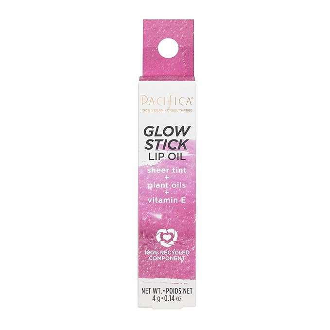 Pacifica Beauty Glow Stick Lip Oil, Sheer Hint of Color, Lip Tint, Moisturize, Nourish, Hydrating, Glossy, Vitamin E, Tinted Lip Balm, Soft Lips, Vegan, Sunrise, 0.14 oz (1 Count)-Velvo Beauty